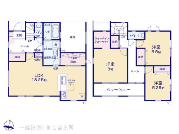 リーブルガーデン塩釜駅前Ⅰの見取り図