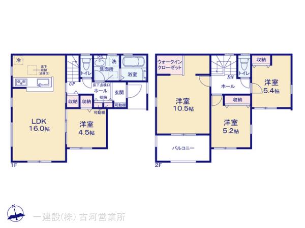 リーブルガーデン古河大山第３の見取り図