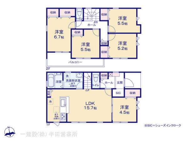 リーブルガーデン半田市亀崎高根町第２の見取り図