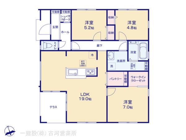リーブルガーデン古河駒羽根第８の見取り図
