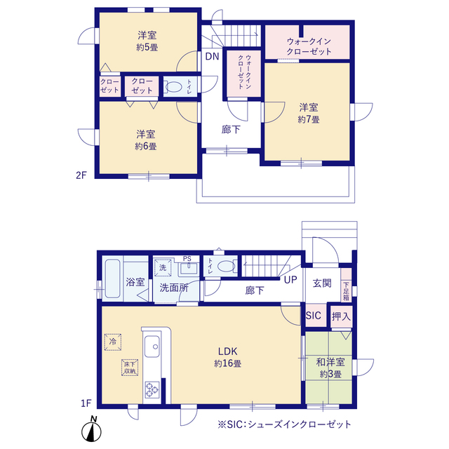 グラファーレ4303桶川市上日出谷９期１棟の見取り図
