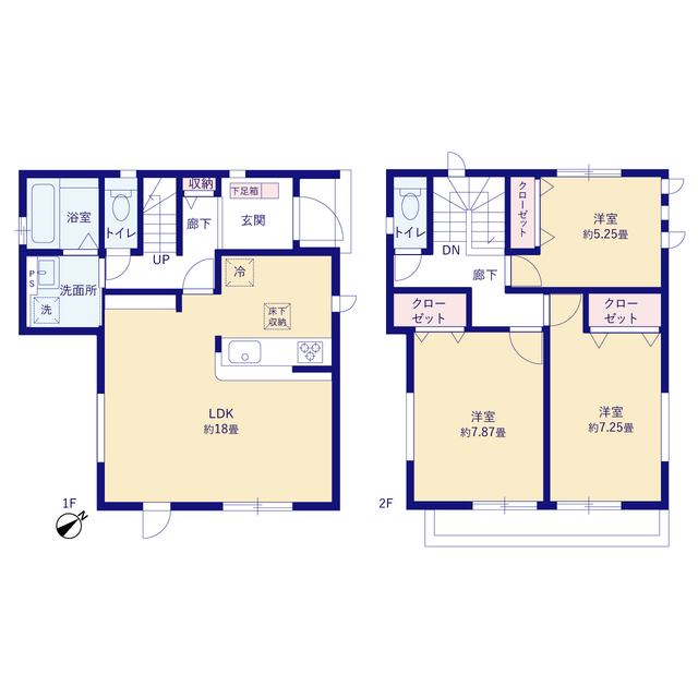 グラファーレ4359厚木市戸室５期２棟の見取り図
