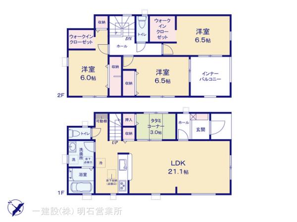 リーブルガーデン明石市魚住町金ケ崎の見取り図