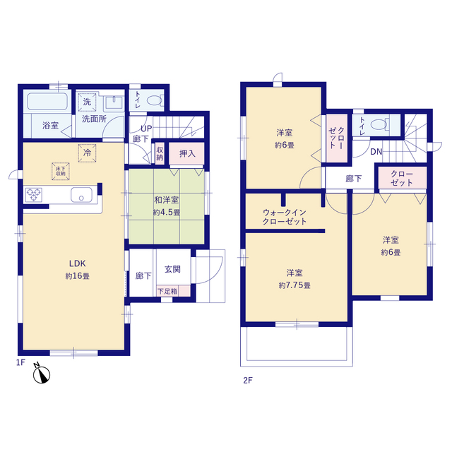 グラファーレ4307松戸市小山７期２棟の見取り図