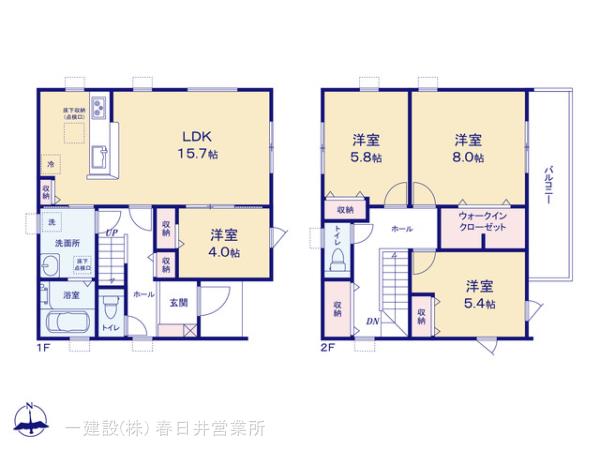 リーブルガーデン江南市大間町新町の見取り図