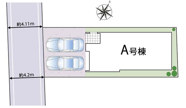 ハートフルタウン市川市稲荷木3丁目710番の見取り図
