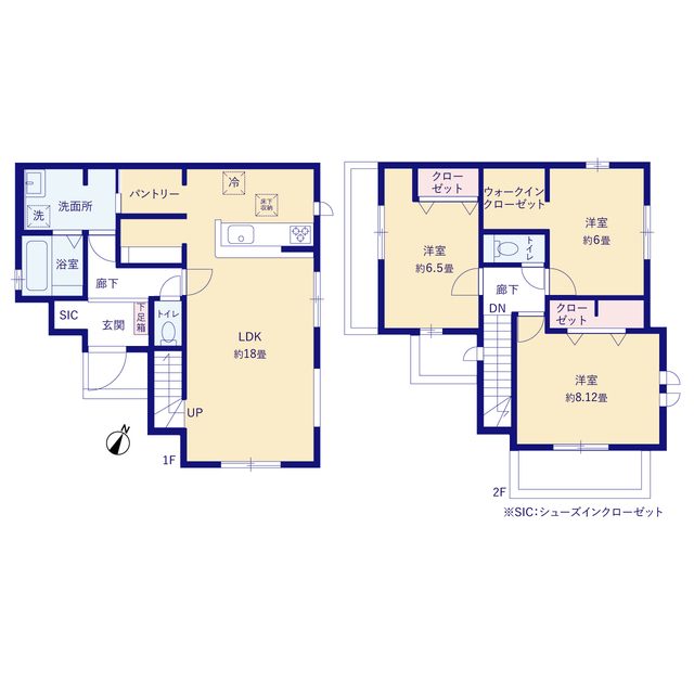 グラファーレ4255飯能市双柳２５期１４棟の見取り図