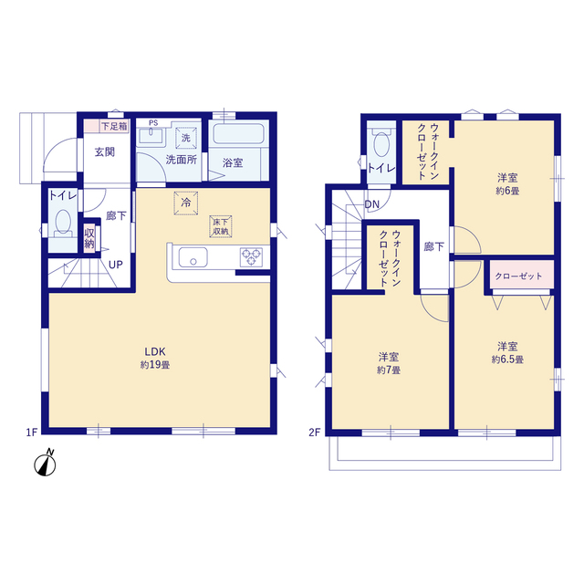 グラファーレ4307野田市山崎９期２棟の見取り図