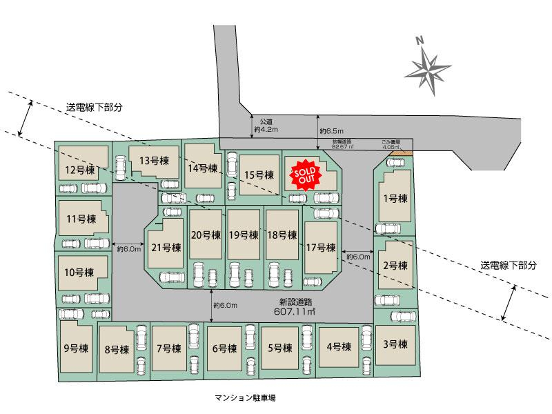 船橋市大穴南1丁目21区画 区画図