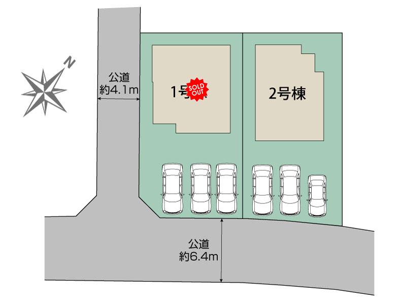 ブルーミングガーデン福岡市東区美和台５丁目２棟の見取り図