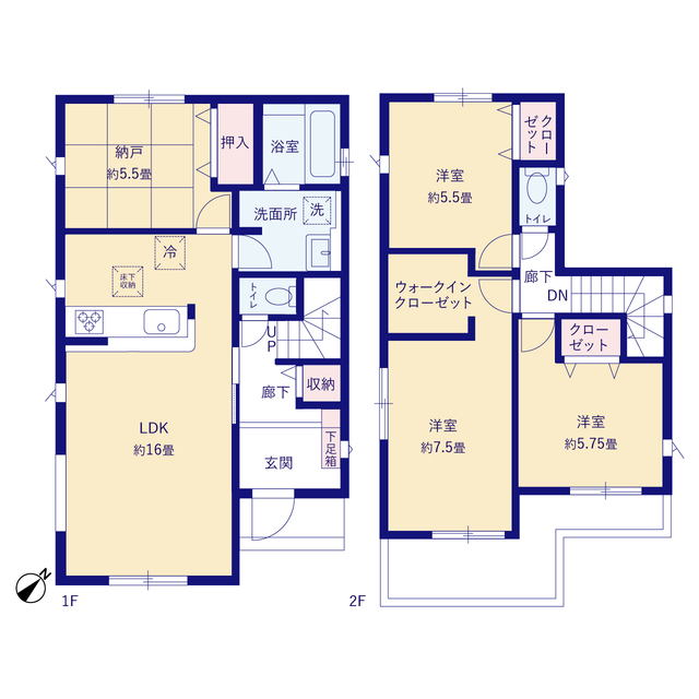 グラファーレ4332武蔵村山市本町３期２棟の見取り図