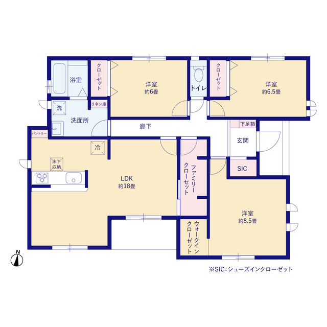 グラファーレ4347多賀城市大代１２期１棟の見取り図