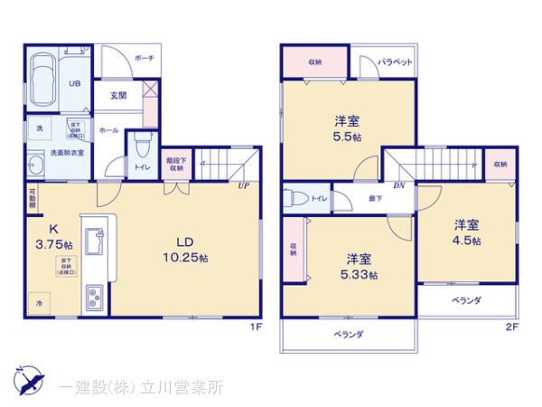リーブルガーデン武蔵村山三ツ藤第６期の見取り図