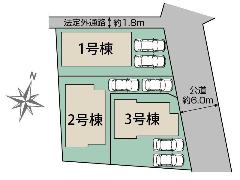 ブルーミングガーデン東村山市多摩湖町１丁目３棟の見取り図