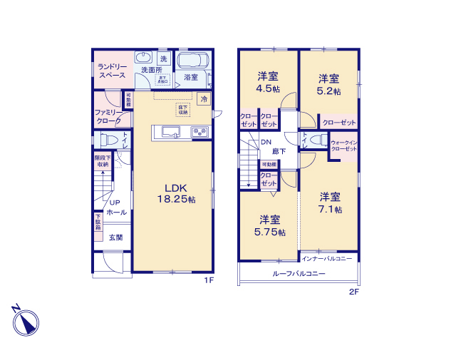 リナージュ千葉若葉区都賀１丁目　第１期の見取り図