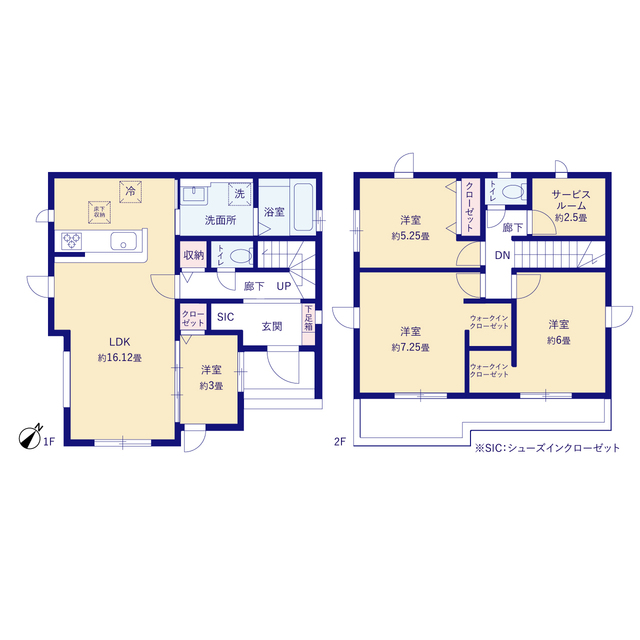 グラファーレ4208上尾市大谷本郷９期１２棟の見取り図