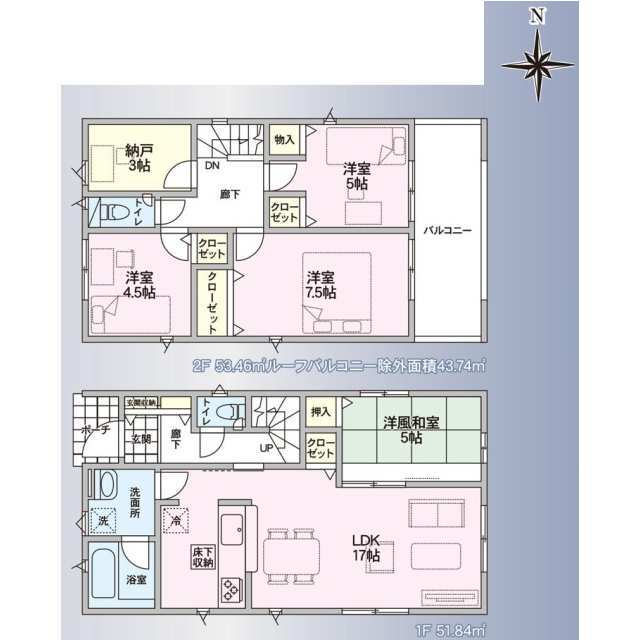 クレイドルガーデン秋田市土崎港北 第9の見取り図