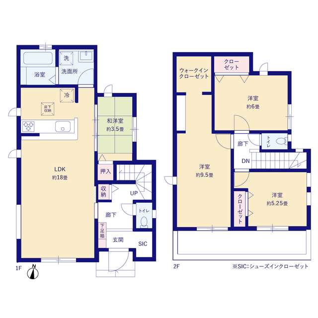 グラファーレ4338武蔵村山市神明２期５棟の見取り図