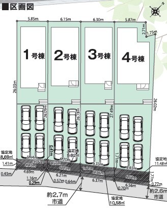 リナージュ高浜本郷町３丁目　第１期の見取り図