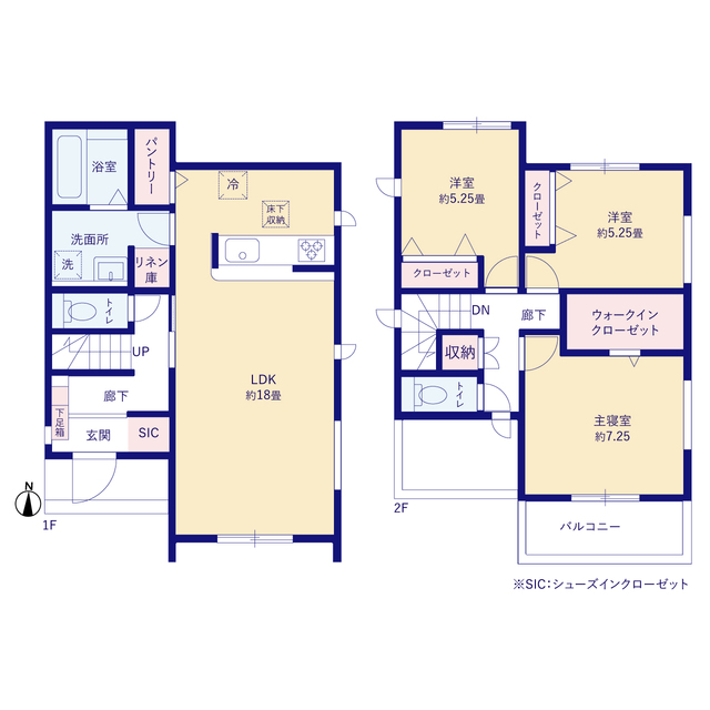 グラファーレ瀬戸市品野町４期７棟の見取り図