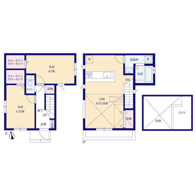 グラファーレ4307流山市美原５期１棟の見取り図