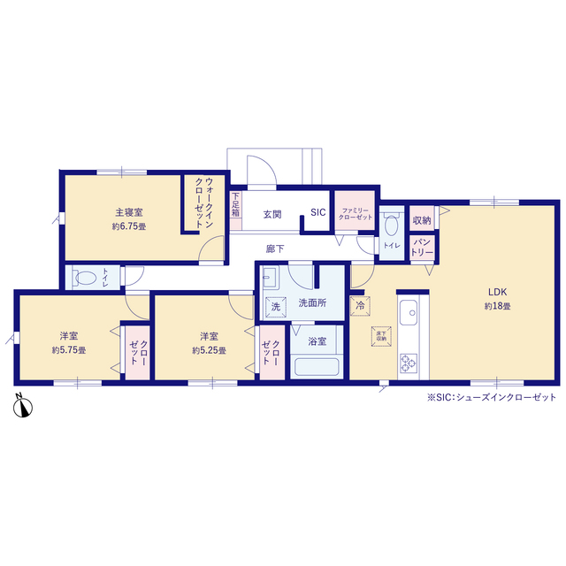 グラファーレ高浜市論地町２期１棟の見取り図