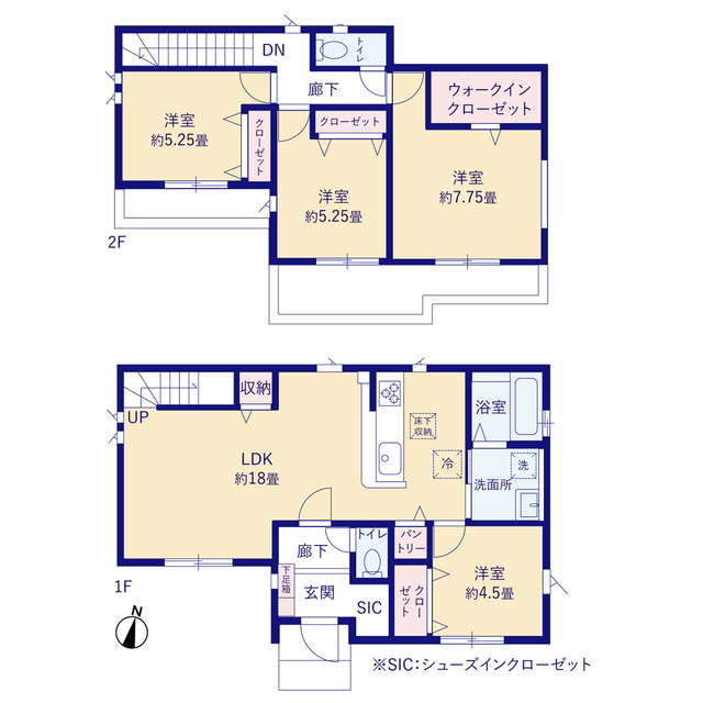 グラファーレ4355新座市西堀１７期２棟の見取り図