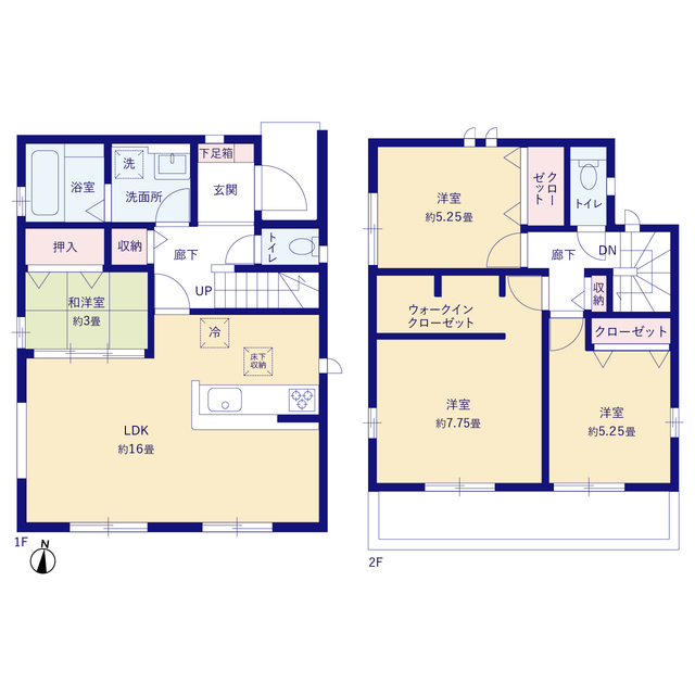 グラファーレ4375我孫子市新木野６期２棟の見取り図