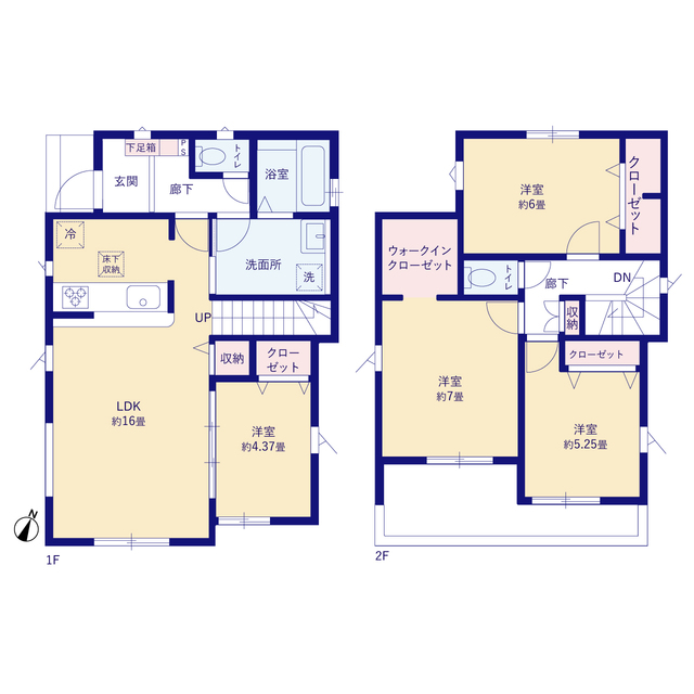 グラファーレ4375草加市中根３期１棟の見取り図