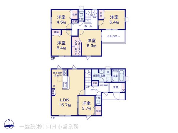 リーブルガーデン四日市市楠町南五味塚第２の見取り図