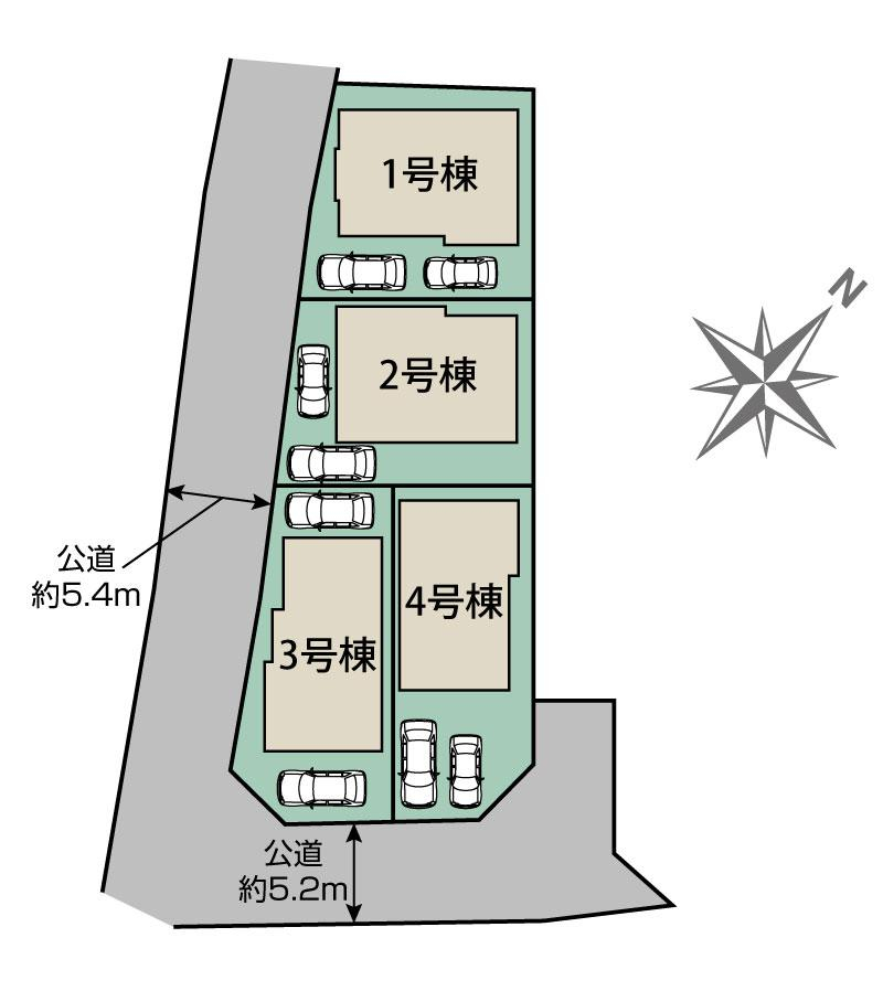 ブルーミングガーデン清瀬市下宿３丁目４棟の見取り図