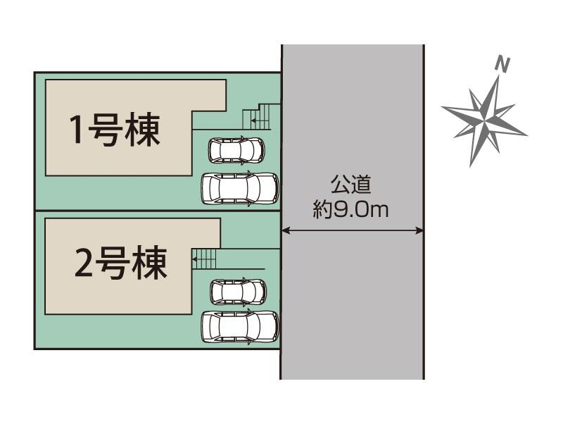 ブルーミングガーデン仙台市泉区南中山２丁目２棟の見取り図