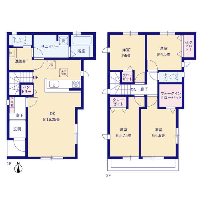 グラファーレ4213国立市泉６期５棟の見取り図