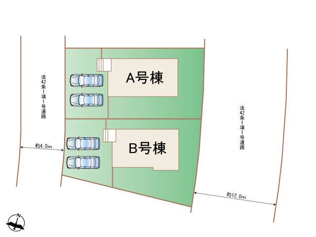 ハートフルタウン高森3丁目4番の見取り図
