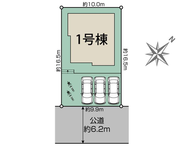 生駒市ひかりが丘1丁目1棟 区画図