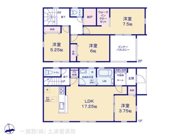 リーブルガーデン第１美浦村土屋の見取り図