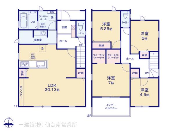 リーブルガーデン多賀城山王2期の見取り図