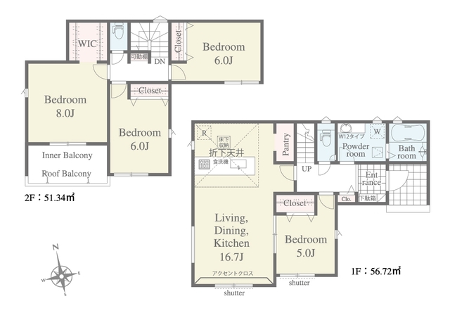 リナージュ岡崎市中島町０１期の見取り図