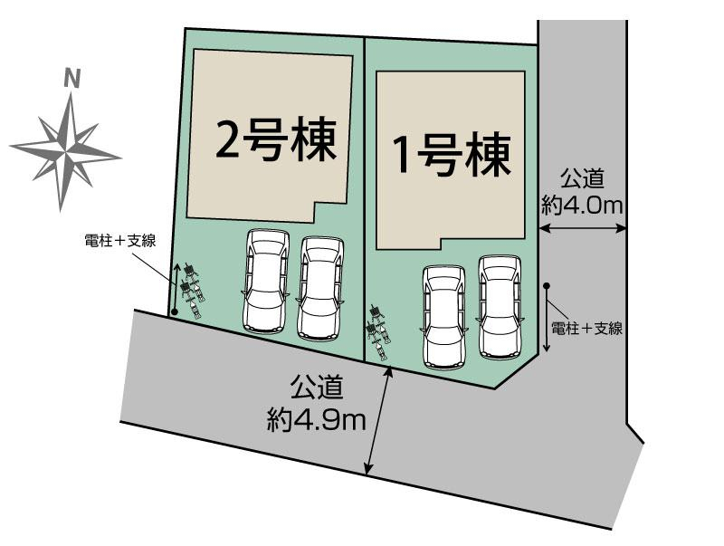 桶川市坂田2棟 区画図