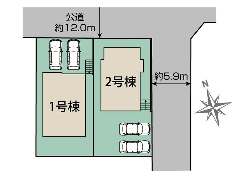 ブルーミングガーデン仙台市青葉区西勝山２棟の見取り図
