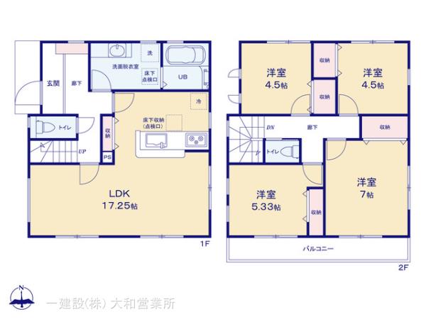 リーブルガーデン瀬谷区上瀬谷町の見取り図