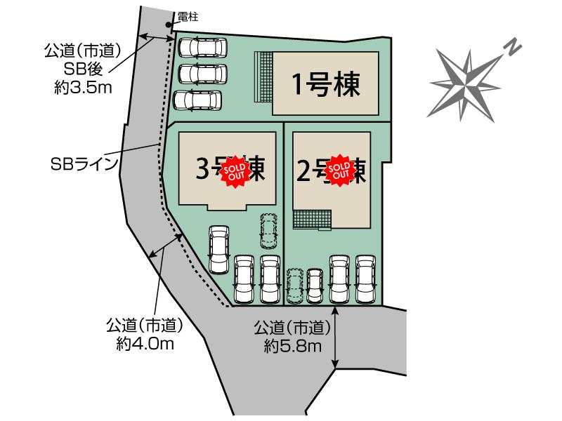 ブルーミングガーデン宜野湾市上原１丁目３棟の見取り図