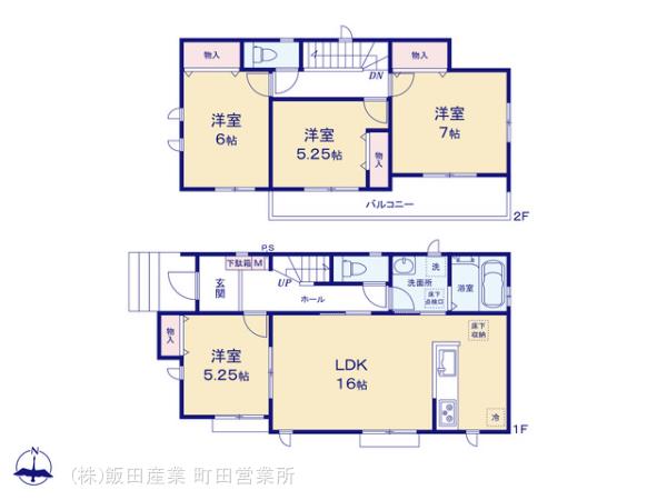 ハートフルタウン町田市東玉川学園1丁目3577番の見取り図