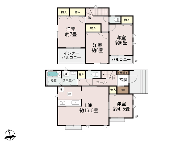 ハートフルタウン高崎市石原町4557番の見取り図