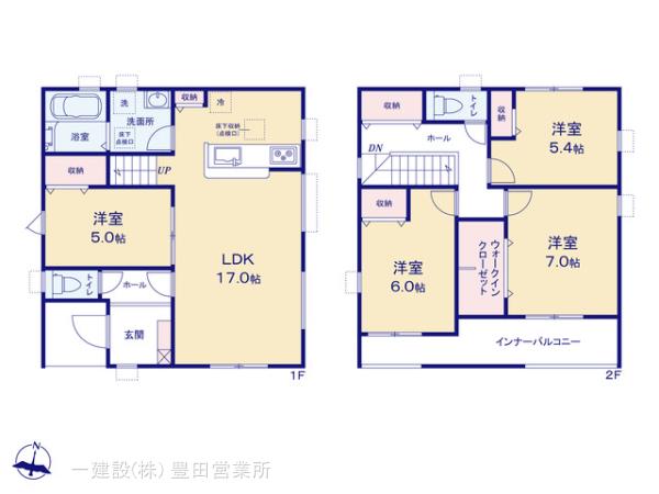 リーブルガーデン津島市日光の見取り図