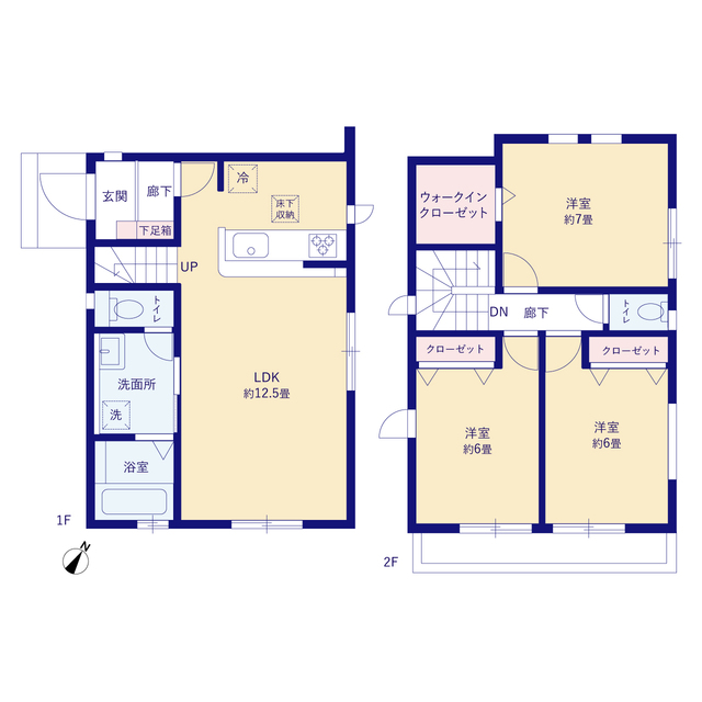 グラファーレ4244寒川町一之宮１４期６棟の見取り図