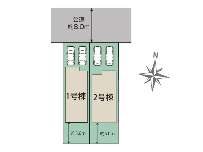 ブルーミングガーデン名古屋市西区清里町２棟の見取り図