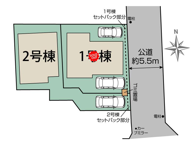 ブルーミングガーデン練馬区富士見台３丁目２棟の見取り図
