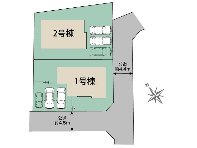 ブルーミングガーデン筑紫野市むさしヶ丘３丁目２棟の見取り図