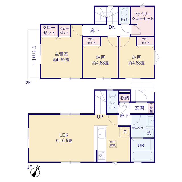 ティアラ4390川口市芝１棟の見取り図
